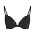 Scallop push-up underwired bikini top Cup A - E, Black