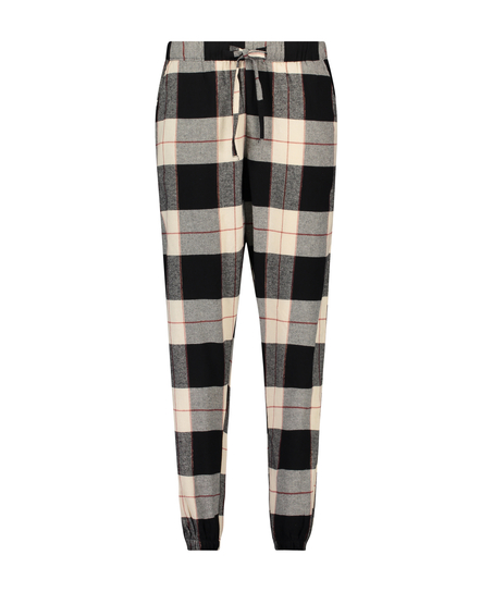 Petite Twill Check Pyjama pants, Black