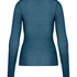 super soft Lace V-Neck Shirt with Cashmere, Blue