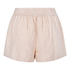 Short Linen Check, White