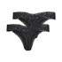3 Pack Madison Thong, Black