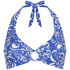 Cancun Halter Crop Top, Blue