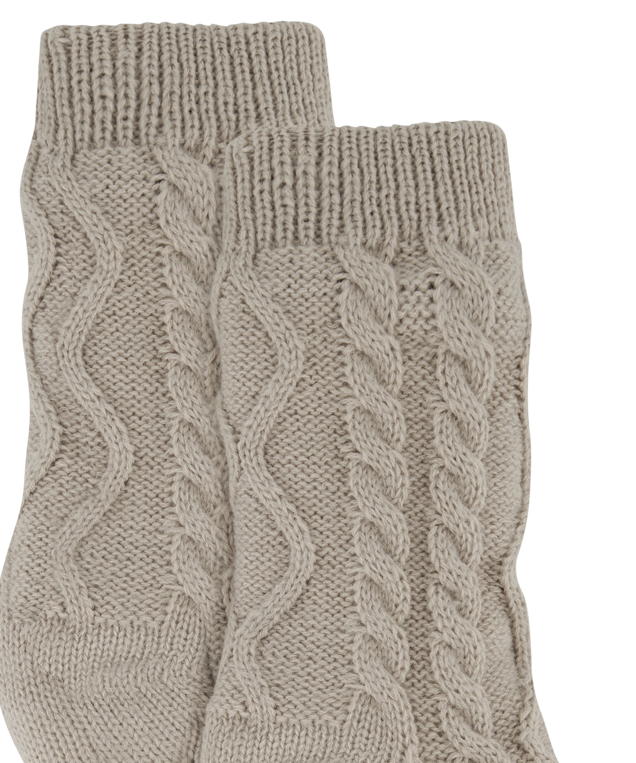 1 pair of knitted socks, Beige, main