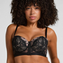 Lou Padded Underwired Longline Bra, Black