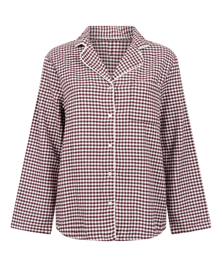 Essentials Flannel Pyjama Top, Purple