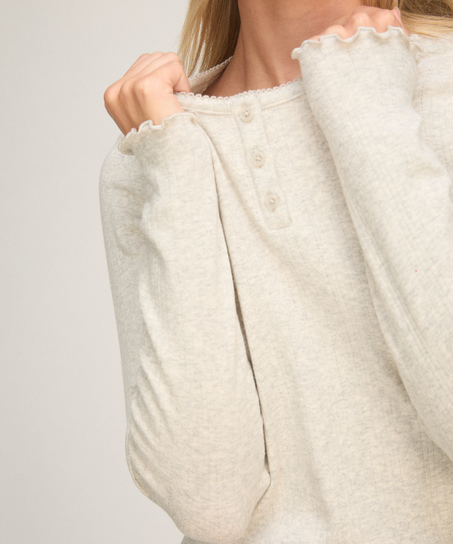 Top Pointelle, Gray