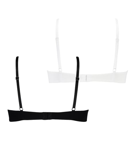 2-Pack Padded Underwired Bra, Black