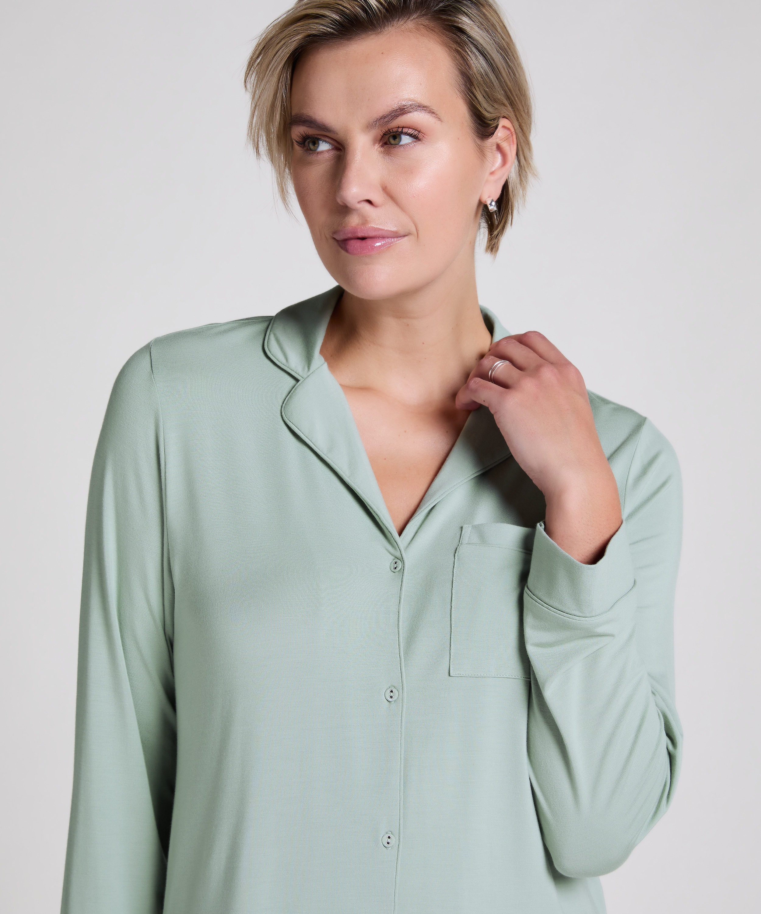 Essential Jersey Shirtdress, Green, main