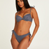 Seychelles padded underwired bikini top, Blue
