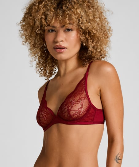 Isabelle Non-Padded Underwired Bra, Red