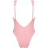Texture high swimsuit, Pink