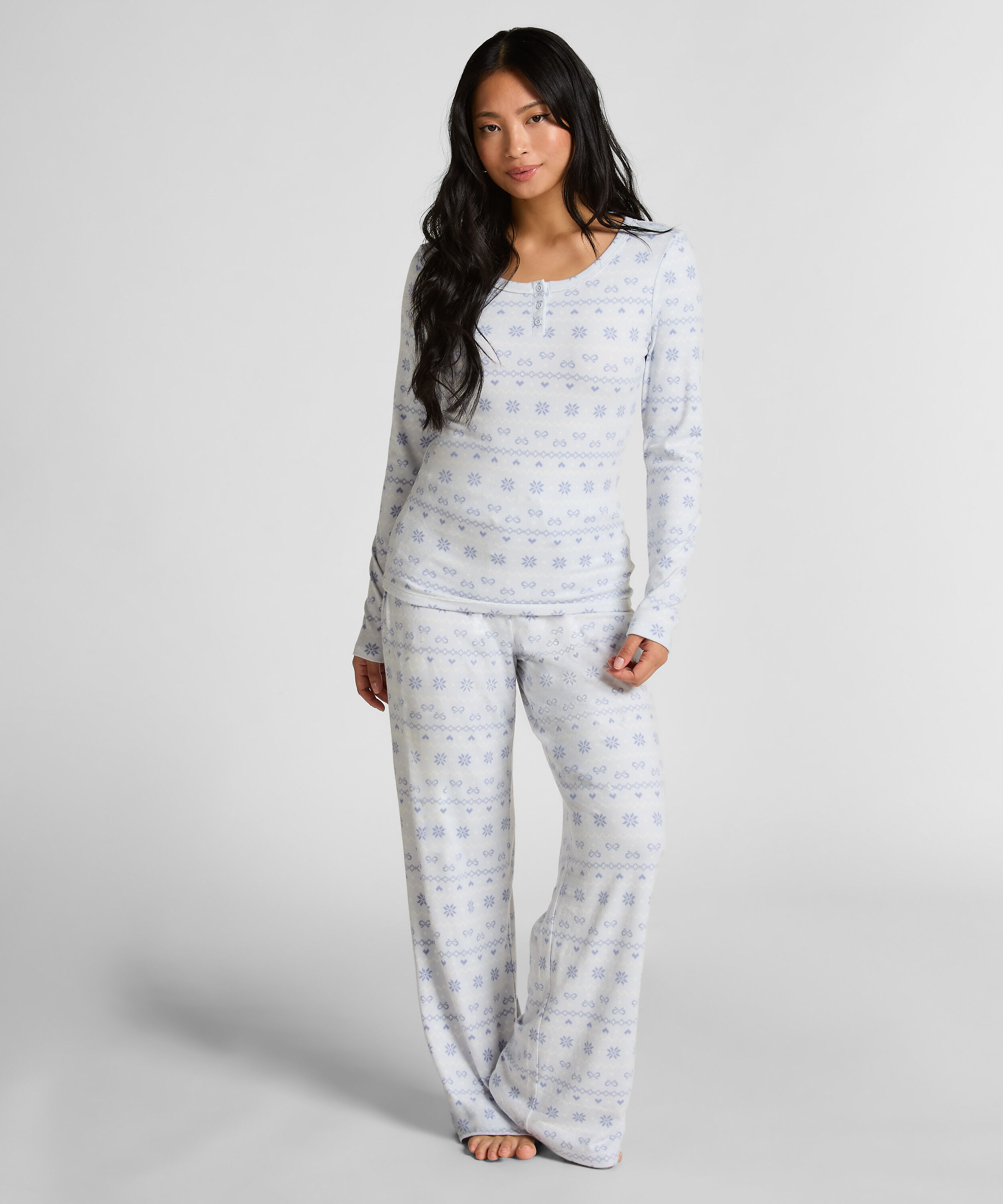 Pyjamaset Jersey Fairisle, Blue