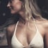 Giselle Triangle Bikini Top, White