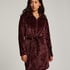 Fleece Zip Bathrobe, Purple