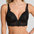 Jemima Padded Underwired Longline Push-Up Bra, Black
