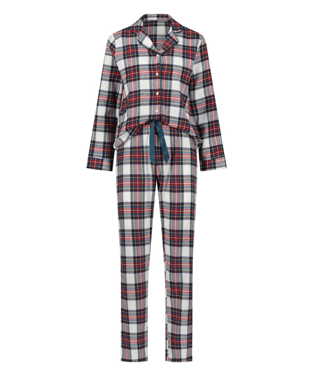 Twill pyjama set, White