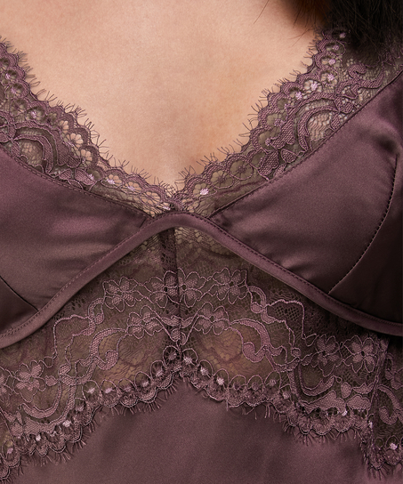 Satin Honey Slip Dress, Pink