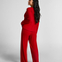 Jersey Long-Sleeved Pyjama Top, Red