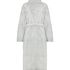 Long Fleece Bathrobe, Gray