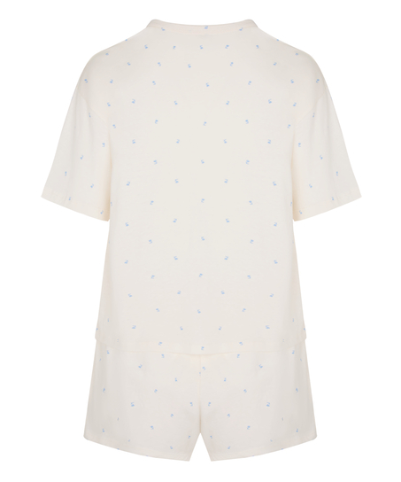 Pyjama Set Cotton, White