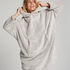 Flannel Fleece Hoodie, Gray