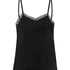 Velours Lace Cami Top, Black