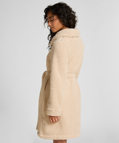 Robe Zip Up Fleece, White