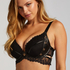 Desire Padded Underwired Longline Push-Up Bra, Black