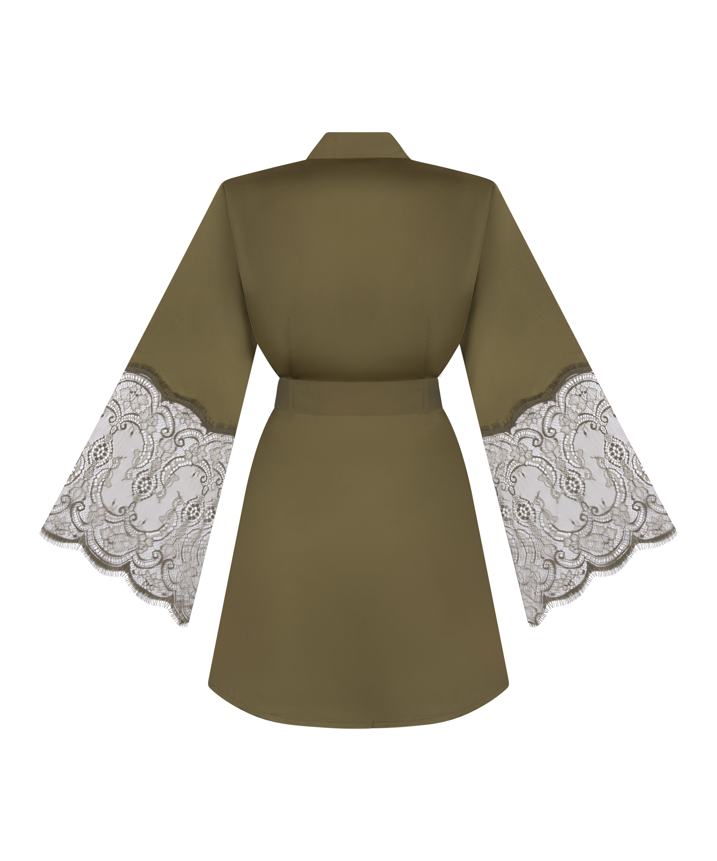 Satin Kimono, Green, main