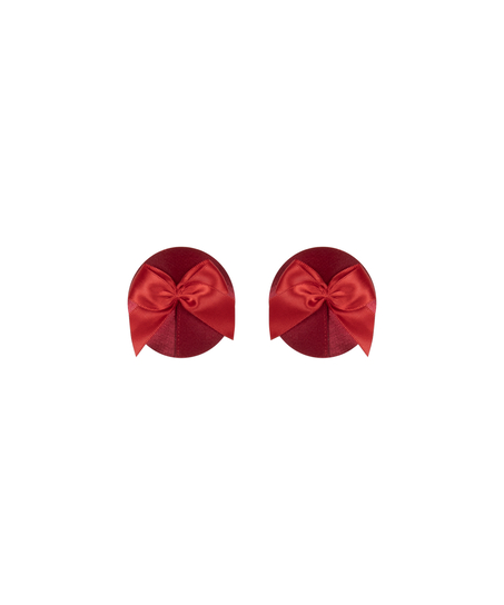 Bow Nipple Covers, Red