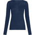 super soft Boatneck Shirt with Cashmere, Blue