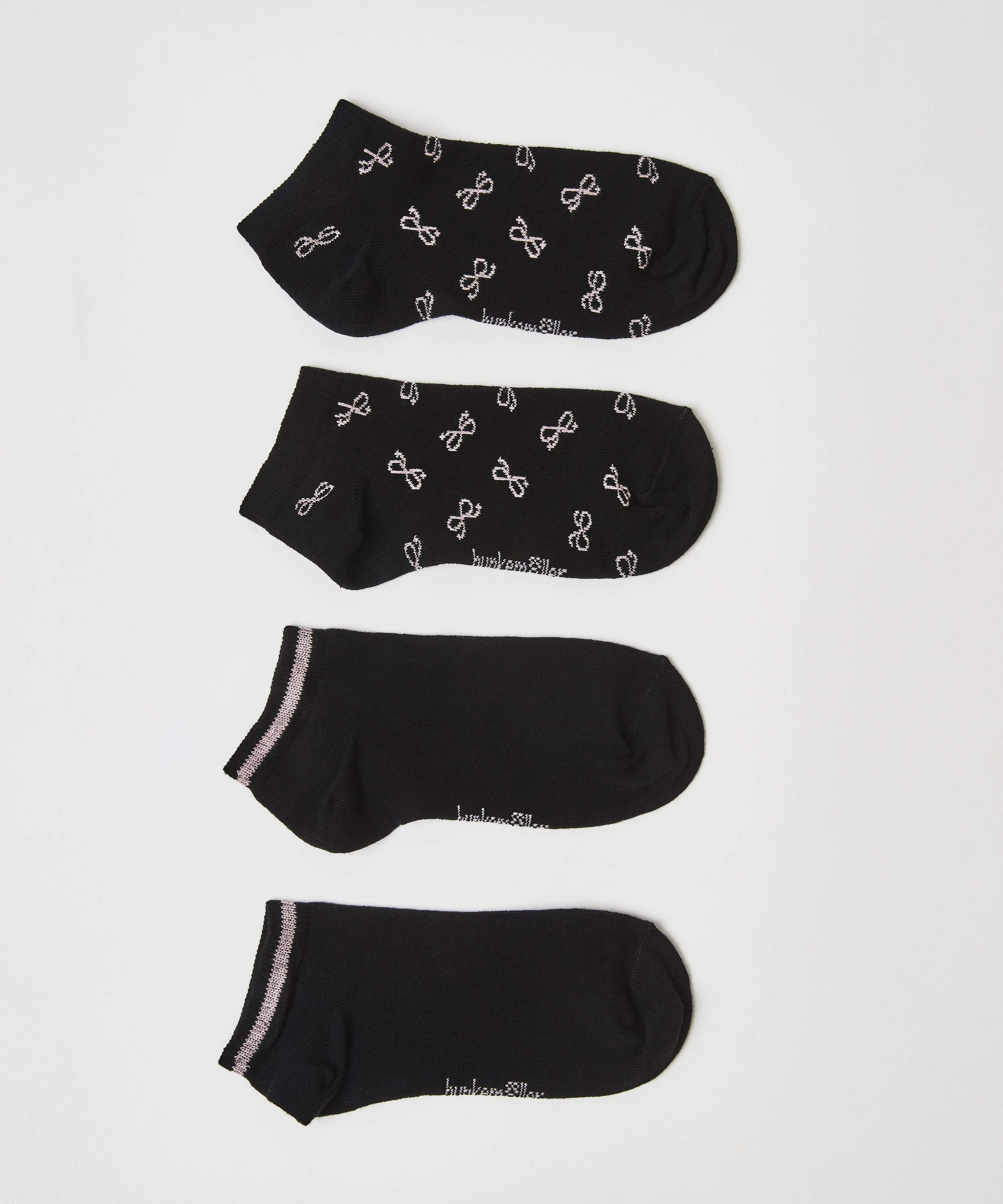 2-Pack Cotton Trainer Liners, Black, main