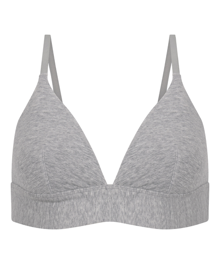 Cotton Bralette, Gray