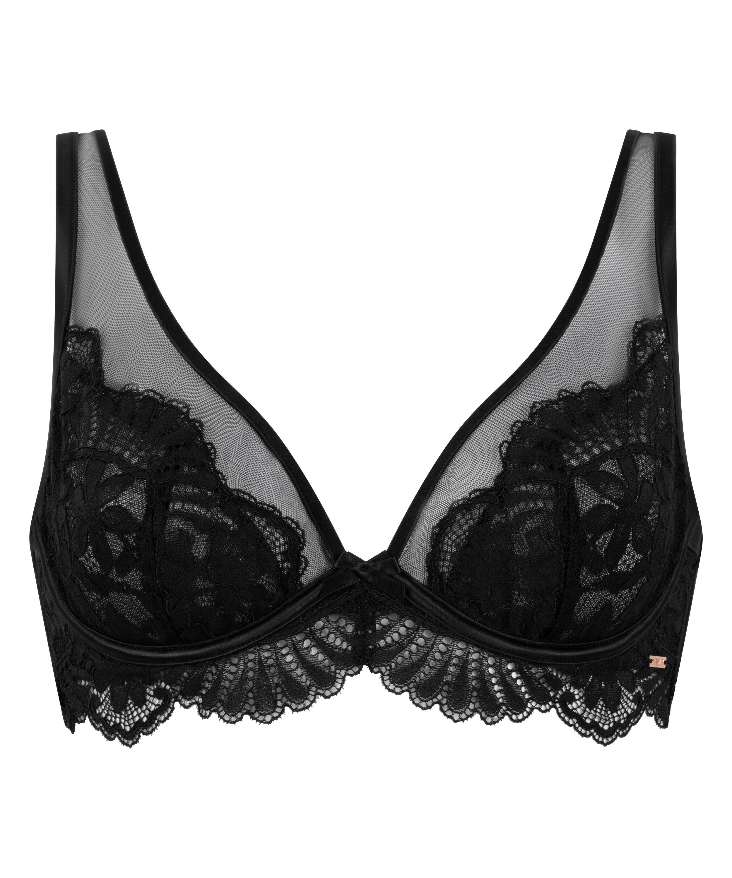 Poppy Non-Padded Underwired Bra, Black, main