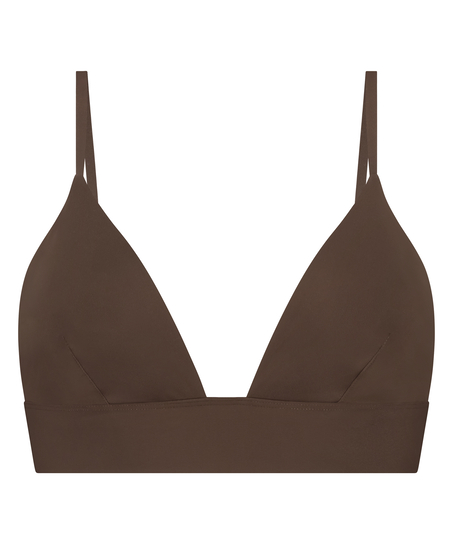 Smooth Triangle Bralette, Brown