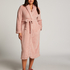 Long Fleece Bathrobe, Pink