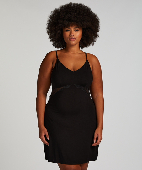 Nova Jersey Slip Dress, Black