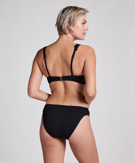 Scallop Rio Bikini Bottoms, Black