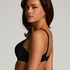 Padded Underwired Bra Satin Fleece, Black