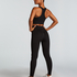 HKMX High waisted seamless sport legging, Black
