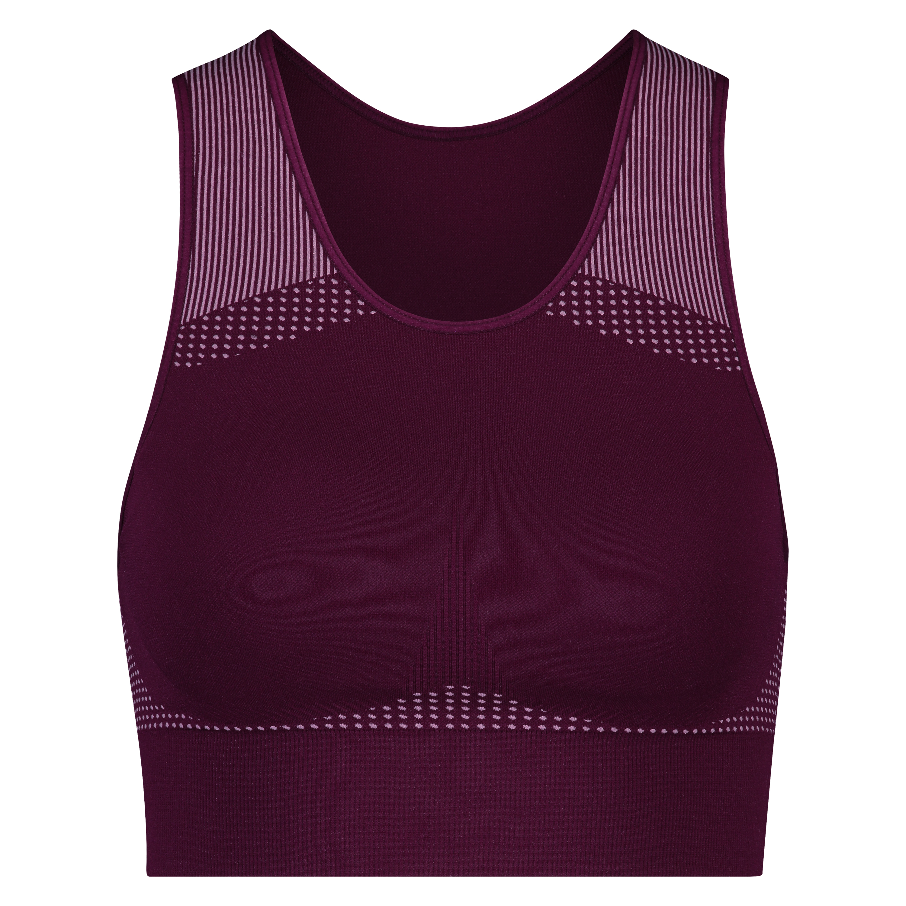 HKMX The Highneck Level 2 Sports Bra, Purple, main
