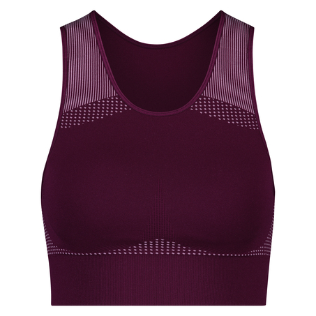 HKMX The Highneck Level 2 Sports Bra, Purple
