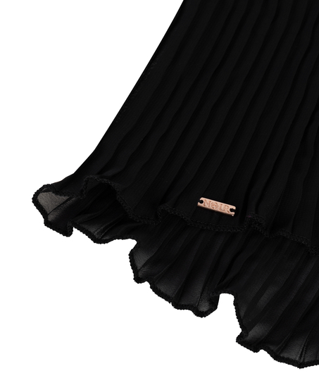 Plisse Lace Cami, Black