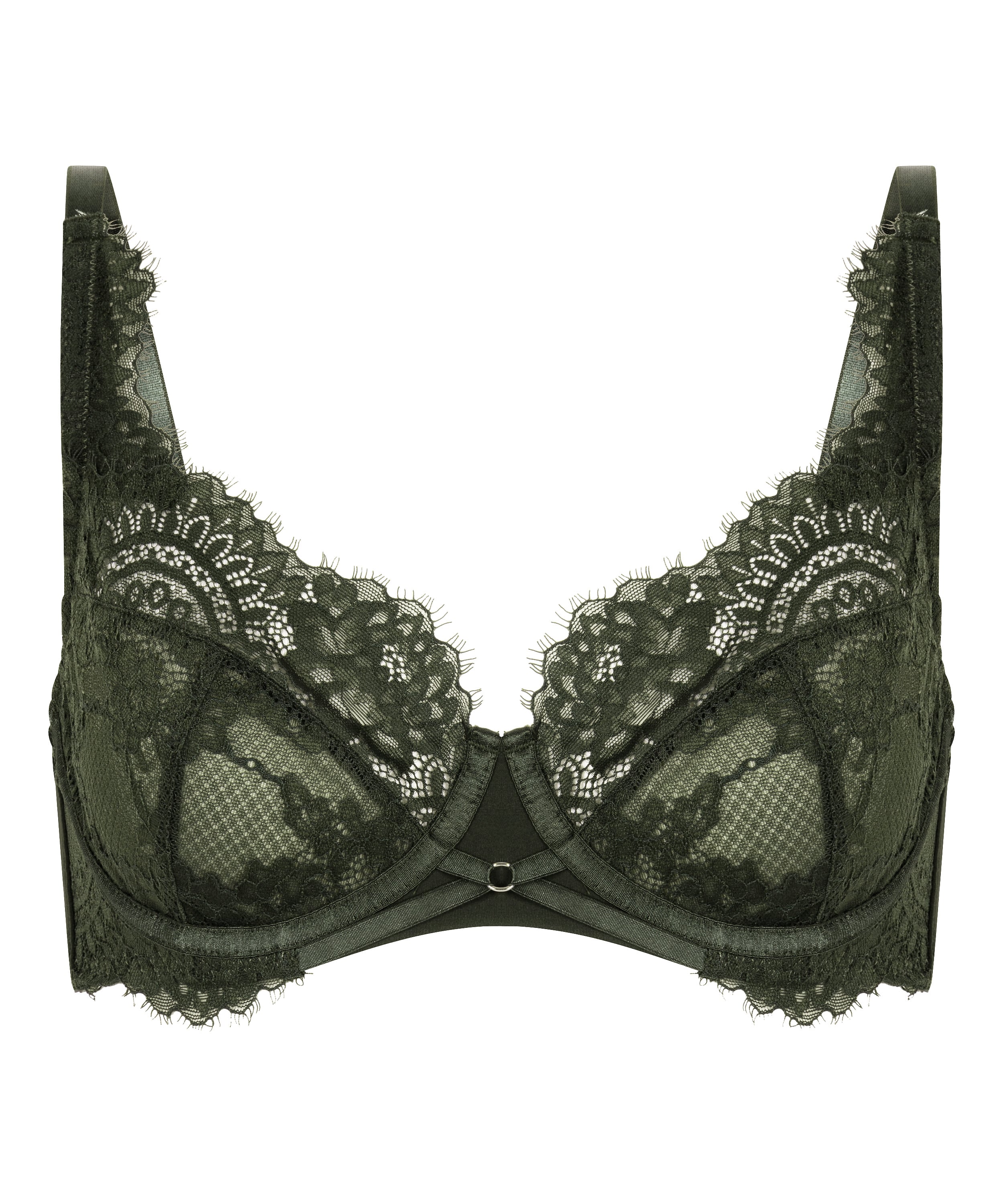 Amara Non-Padded Underwired Bra, Green, main