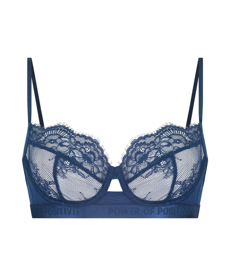 Honey Non-Padded Underwired Bra, Blue