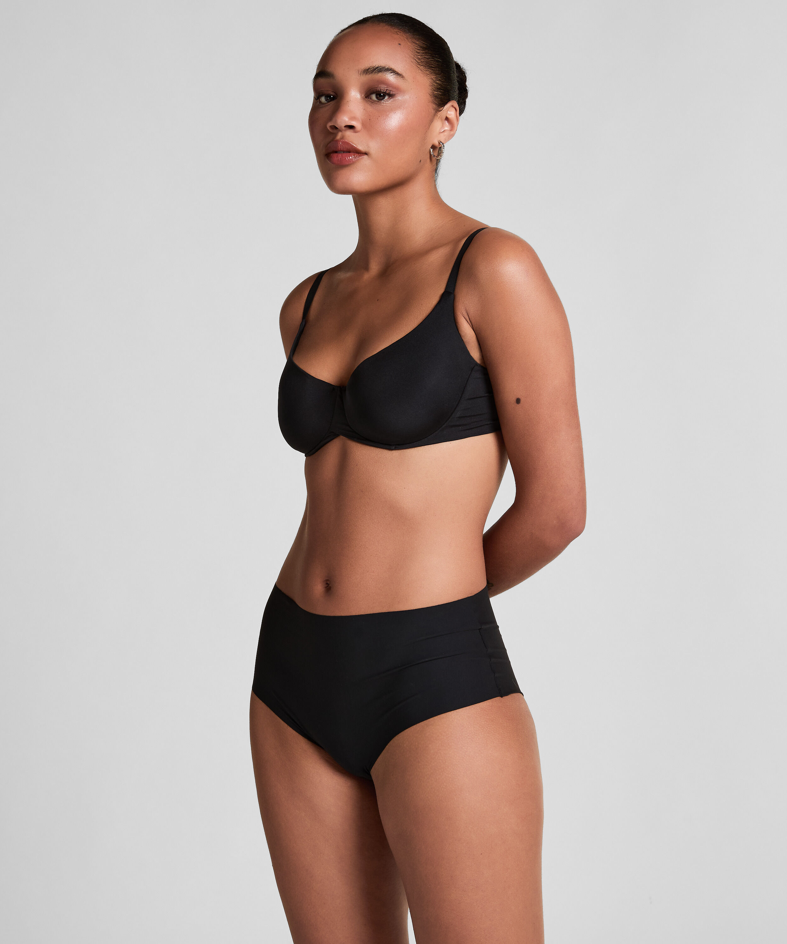 Invisible High Waist Brazilian, Black