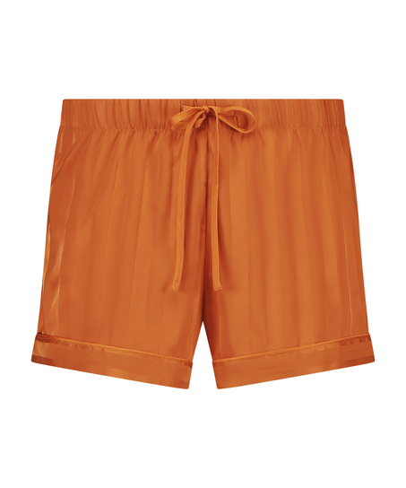 Satin pyjama shorts, Orange