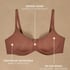 Smooth Padded Underwired Bra, Brown