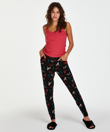 Jersey pyjama pants, Black