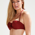 Cali Padded Strapless Underwired Bikini Top Cup E+ Doutzen, Red
